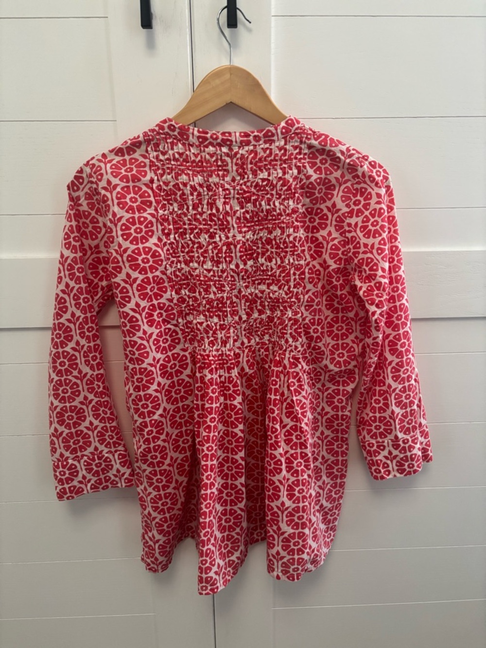 Roberta Roller Rabbit Pink Patterned Smocked Tunic - Picture 2 of 3